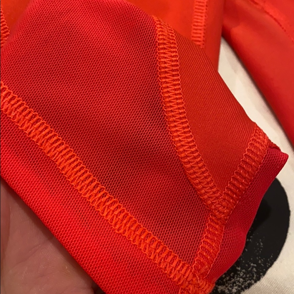 FILA SPORT High-Waisted Mesh Ankle Leggings in Vivid Punch Color Size XS - Picture 5 of 5